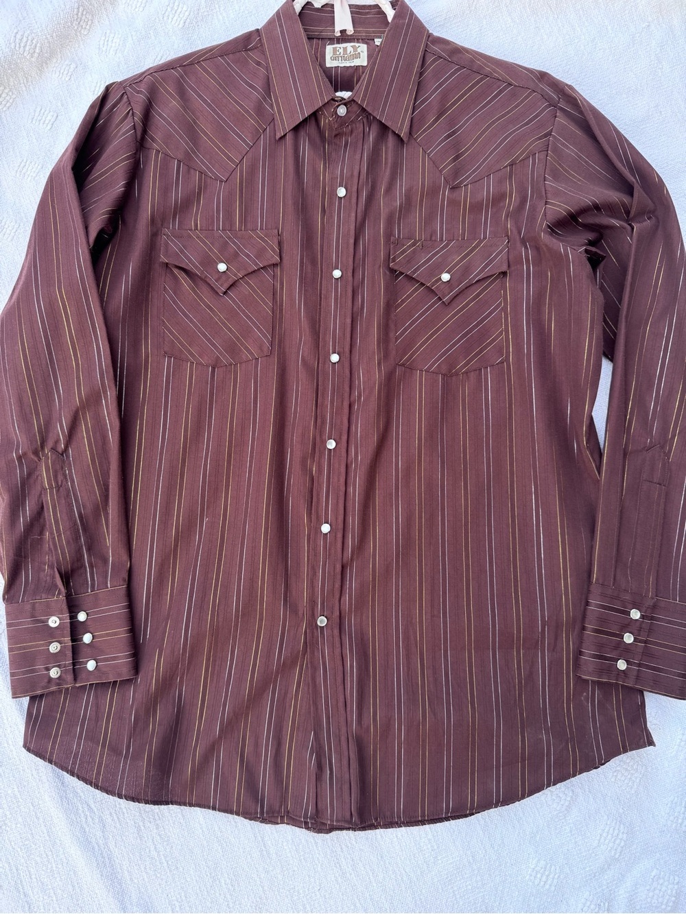 Vintage 1990’s ELY Cattlemen Pearl Snap Western Shirt, SZ L